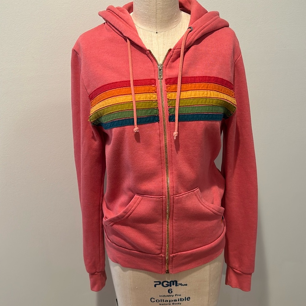 Aviator Nation reddish pink hoodie. Excellent used condition. Size small.